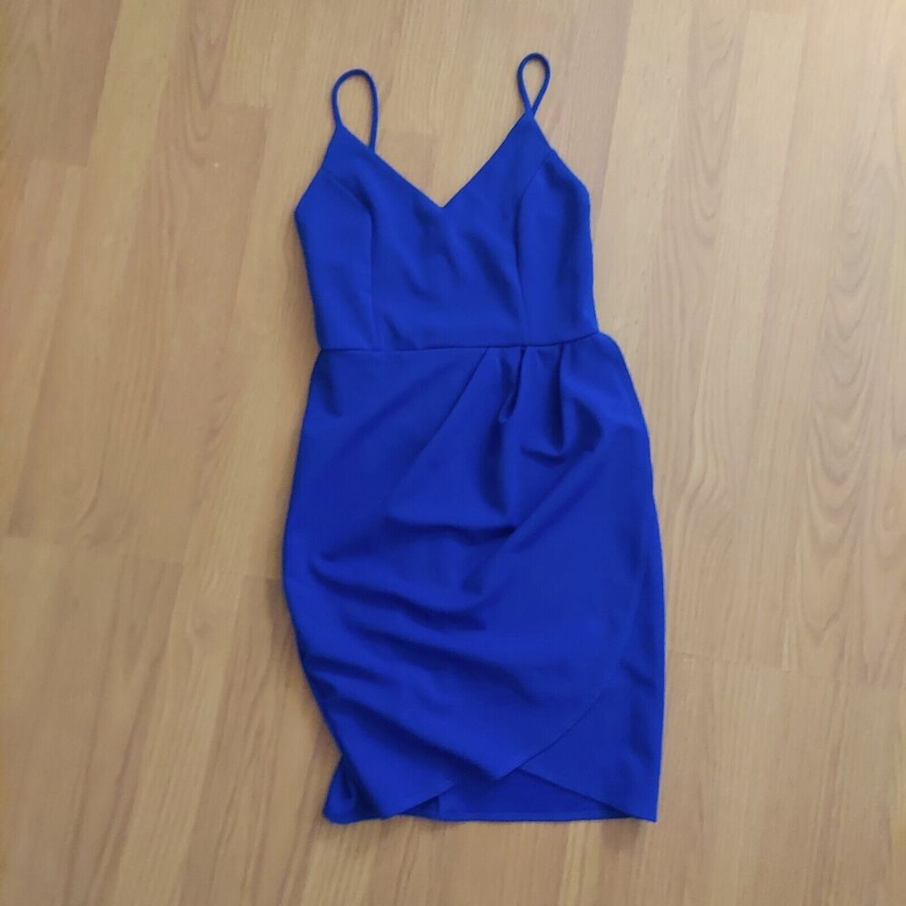 Lulu's Royal Blue Mini Dress Spaghetti Strap
